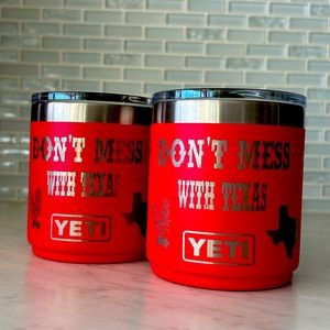 BRAND NEW Yeti lowball tumblers laser engraved wrap Texas theme